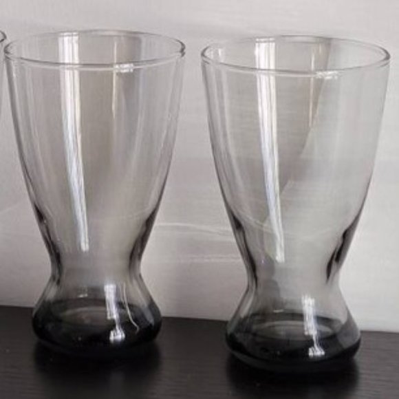 1960s Mid-Century Modern Smoked Glassware - Set of 2 - Picture 6 of 9